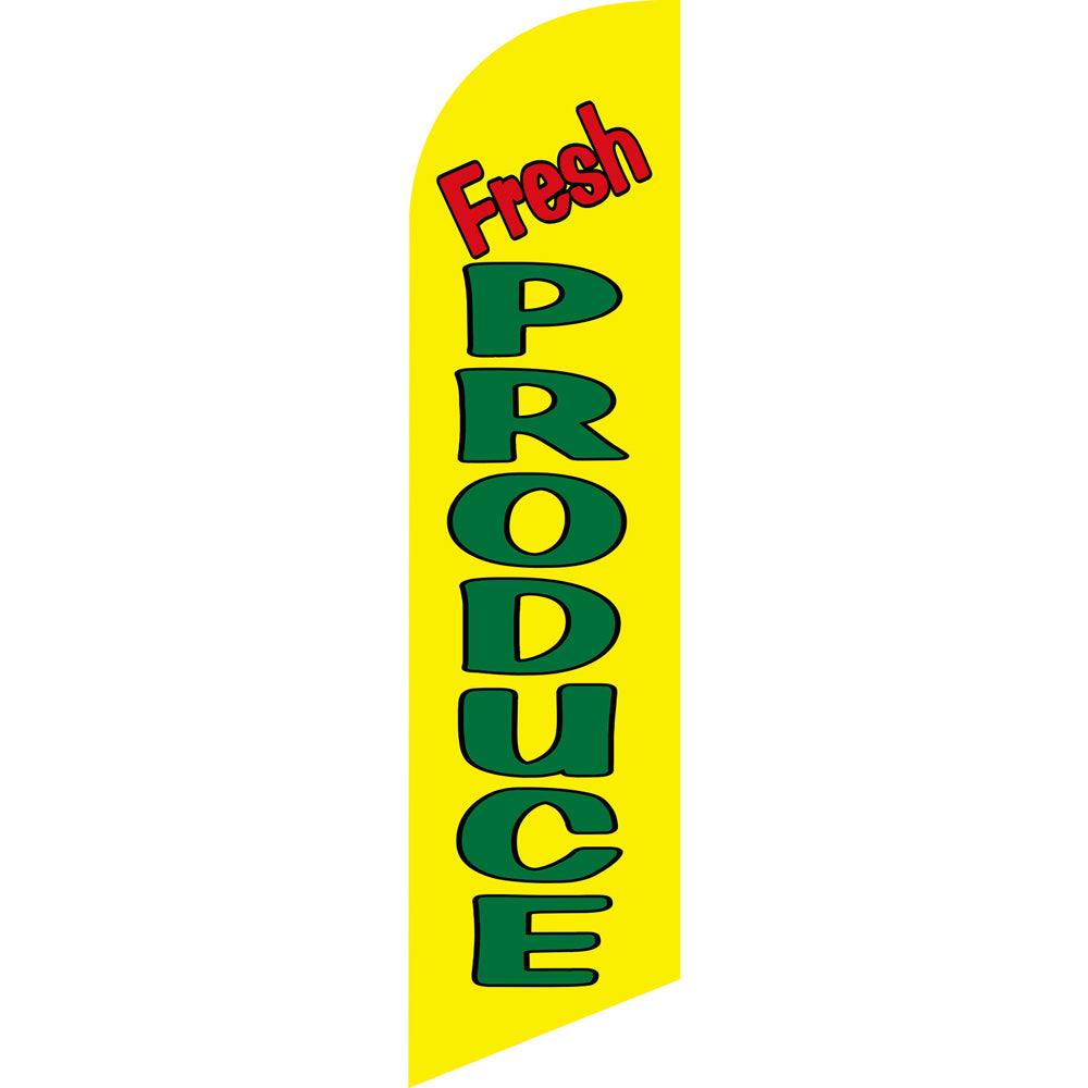 Sinonarui Fresh Produce Raspados Advertising Custom Feather Razor Flags Blade Angled Flag for Display