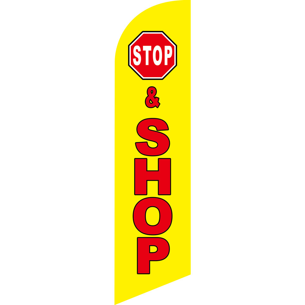 Sinonarui School Advertising Custom Feather Razor Flags Blade Angled Flag for Display