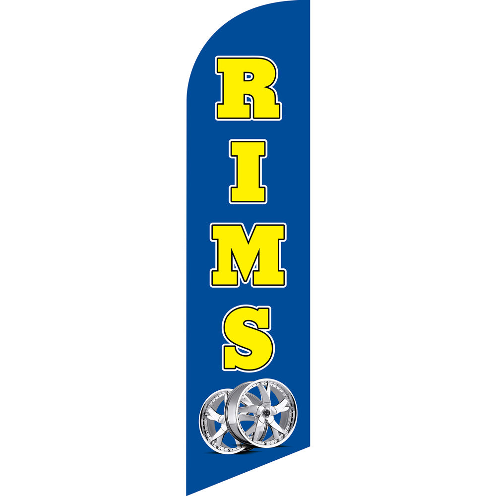 Sinonarui Tire Rims Advertising Custom Feather Razor Flags Blade Angled Flag for Display