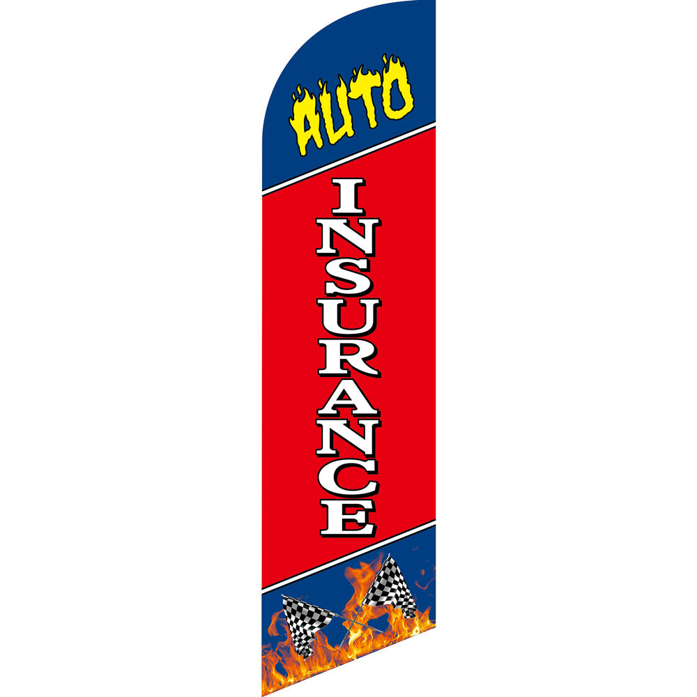 Sinonarui Insurance Advertising Custom Feather Razor Flags Blade Angled Flag for Display