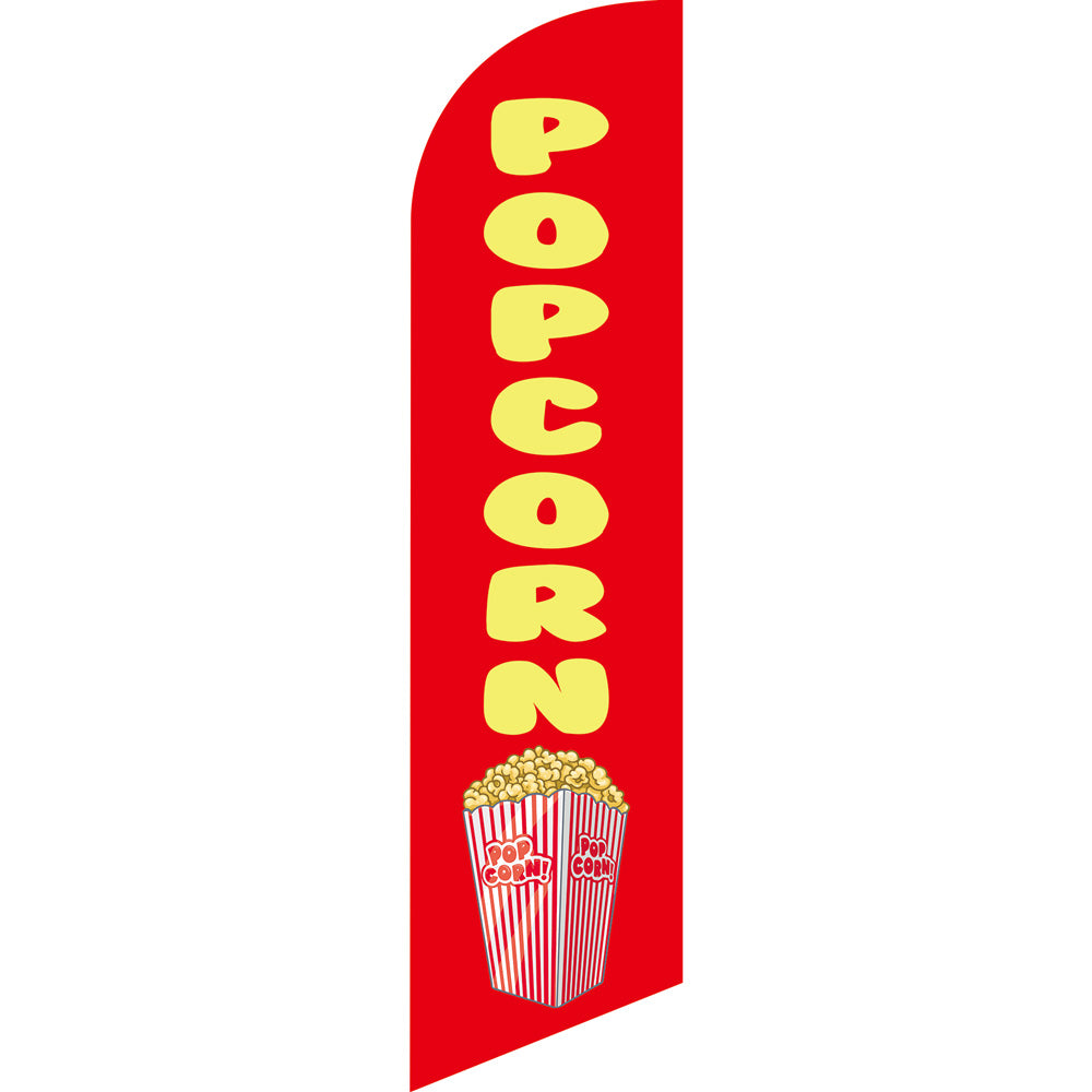 Sinonarui Popcorns Kettle Advertising Custom Feather Razor Flags Blade Angled Flag for Display