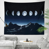 Mysterious Galaxy Tapestry Outer Universe Night Sky Earth Moon Nebula Art Nature Wall Hanging Dorm Decor Living Room Bedroom Decoration 51x 59 Inches