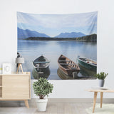 Landscape Decoration Tapestry Waves Boat Nature Landscape Tapestry Wall Hanging Dorm Decor Living Room Bedroom Decoration