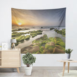 Landscape Decoration Tapestry Waves Boat Nature Landscape Tapestry Wall Hanging Dorm Decor Living Room Bedroom Decoration