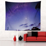 Mysterious Galaxy Tapestry Outer Universe Night Sky Earth Moon Nebula Art Nature Wall Hanging Dorm Decor Living Room Bedroom Decoration 51x 59 Inches