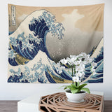 Landscape Decoration Tapestry Waves Boat Nature Landscape Tapestry Wall Hanging Dorm Decor Living Room Bedroom Decoration