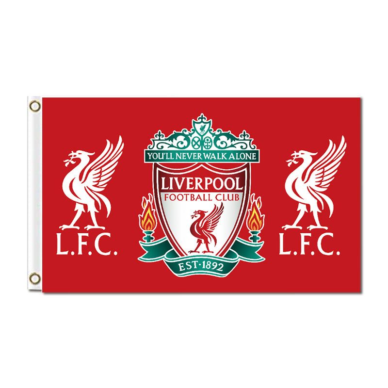 PREMIER LEAGUE CHAMPIONS  Liverpool Football Club 100% Polyester Digital Printing 3x5ft Banner with Brass Grommets