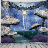 Grey Mushrooms Tapestry