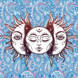 Sun and Moon Tapestry Indie Astrology Tapestry for Bedroom Hippie Aesthetic Vintage Tapestries Wall Tapestry