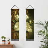 2 Pack Abstract Flower Modern Wall Art Tapestries Vertical，Aesthetic Tapestry Art Long Tapestries for Room （12.8 X 51.2 Inch）