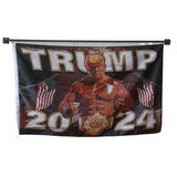 Trump 2024 flag Polyester Digital Printing 3x5ft Outdoor Banner with Brass Grommets