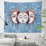 Sun and Moon Tapestry Indie Astrology Tapestry for Bedroom Hippie Aesthetic Vintage Tapestries Wall Tapestry 51”x59”