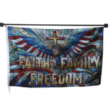 Faith Family Freedom flag Polyester Digital Printing 3x5ft Outdoor Banner with Brass Grommets