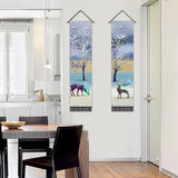 2 Pack Abstract Elk Modern Wall Art Tapestries Vertical，Aesthetic Tapestry Art Long Tapestries for Room （12.8 X 51.2 Inch）