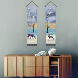 2 Pack Abstract Elk Modern Wall Art Tapestries Vertical，Aesthetic Tapestry Art Long Tapestries for Room （12.8 X 51.2 Inch）