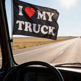 "I Love My Truck" Flag 3x5ft, Durable Polyester Truckers' Banner, Perfect for Cab Decor, Man Caves & Truck Rallies, Custom Sizes Available