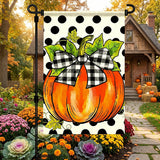 Happy Halloween the Ritchies Garden Flag - 12x18 inches, 110D Knitted Polyester, Reflective Heron Design, Double Sided