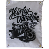 Harley Davidson flag Polyester Digital Printing 3x5ft Outdoor Banner with Brass Grommets