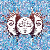 Sun and Moon Tapestry Indie Astrology Tapestry for Bedroom Hippie Aesthetic Vintage Tapestries Wall Tapestry 51”x59”