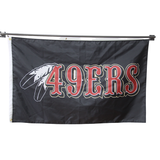 49 ERS black flag Polyester Digital Printing 3x5ft Outdoor Banner with Brass Grommets