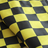 Black Yellow Checkerboard flag Polyester Digital Printing 3x5ft Outdoor Banner with Brass Grommets