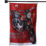 KAWASAKI 650-W1 flag Polyester Digital Printing 3x5ft Outdoor Banner with Brass Grommets