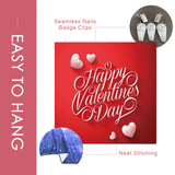 Calentines Festival Tapestry Happy Calentines Day Wall HangingWhite Heart Tapestries Decoration for Bedroom Living Room