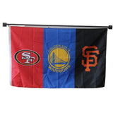 San Francisco 49Ers Golden Stat Warriors San Francisco Giants flag Polyester Digital Printing 3x5ft Outdoor Banner with Brass Grommets