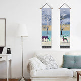 2 Pack Abstract Elk Modern Wall Art Tapestries Vertical，Aesthetic Tapestry Art Long Tapestries for Room （12.8 X 51.2 Inch）