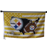 Steel Curtain flag Polyester Digital Printing 3x5ft Outdoor Banner with Brass Grommets