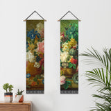 2 Pack Abstract Colorful Flowers Modern Wall Art Tapestries Vertical，Aesthetic Tapestry Art Long Tapestries for Room （12.8 X 51.2 Inch）