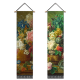 2 Pack Abstract Colorful Flowers Modern Wall Art Tapestries Vertical，Aesthetic Tapestry Art Long Tapestries for Room （12.8 X 51.2 Inch）