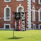 12x18IN 250 Years of Freedom Garden Flag, 1776-2026 Bald Eagle Patriotic Banner, 3-Layer Knitted Polyester Double Sided 250th Anniversary Decor for Patio & Yard