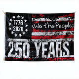 3x5FT 250 Years of Freedom Flag, 1776-2026 We The People Banner, 3-Layer Polyester Double Sided 250th Anniversary Patriotic Decor
