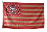 San Francisco 49ers Black Flag 100% Polyester Digital Printing 3x5ft NFL Flag Outdoor Banner with Brass Grommets