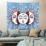 Sun and Moon Tapestry Indie Astrology Tapestry for Bedroom Hippie Aesthetic Vintage Tapestries Wall Tapestry