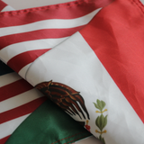 Mexico-USA flag Polyester Digital Printing 3x5ft Outdoor Banner with Brass Grommets