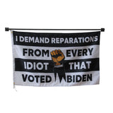 I Demand Reparations flag Polyester Digital Printing 3x5ft Outdoor Banner with Brass Grommets