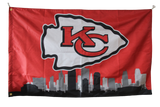 Customized Design 3x5 ft USA NFL Kansas City Chiefs  More Football Rugby All Teams Flag Polyester Flag with Brass Grommets