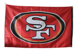 San Francisco 49ers Black Flag 100% Polyester Digital Printing 3x5ft NFL Flag Outdoor Banner with Brass Grommets