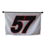 #57 White flag Polyester Digital Printing 3x5ft Outdoor Banner with Brass Grommets