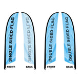 Knitted Polyester Beach Feather Flag Barber Promotional Swooper Banner