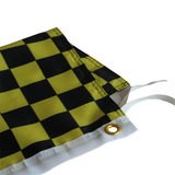 Black Yellow Checkerboard flag Polyester Digital Printing 3x5ft Outdoor Banner with Brass Grommets