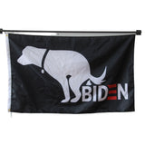 Dog poop on Biden flag Polyester Digital Printing 3x5ft Outdoor Banner with Brass Grommets