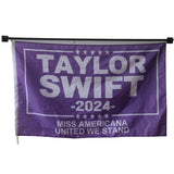 Taylor Swift 2024 purple flag Polyester Digital Printing 3x5ft Outdoor Banner with Brass Grommets