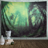 Mist Forest Tapestry for Bedroom Psychedelic Aesthetic Nature Tree Tapestry Wall Hanging Magic for Room Decor, for Women Men Teenage Girls Boys, Mist Forest Tapestry