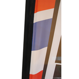 Knitted Polyester Beach Feather Flag Barber Promotional Swooper Banner