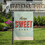 Sweet Home Garden Flag - 12x18 inches, 110D Knitted Polyester, Reflective Heron Design, Double Sided