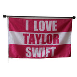 I Love Taylor Swift flag Polyester Digital Printing 3x5ft Outdoor Banner with Brass Grommets