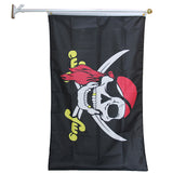 Pirate Flag 3x5 ft Outdoor,Jolly Roger Red Bandana,Polyester Flag with Brass Grommets